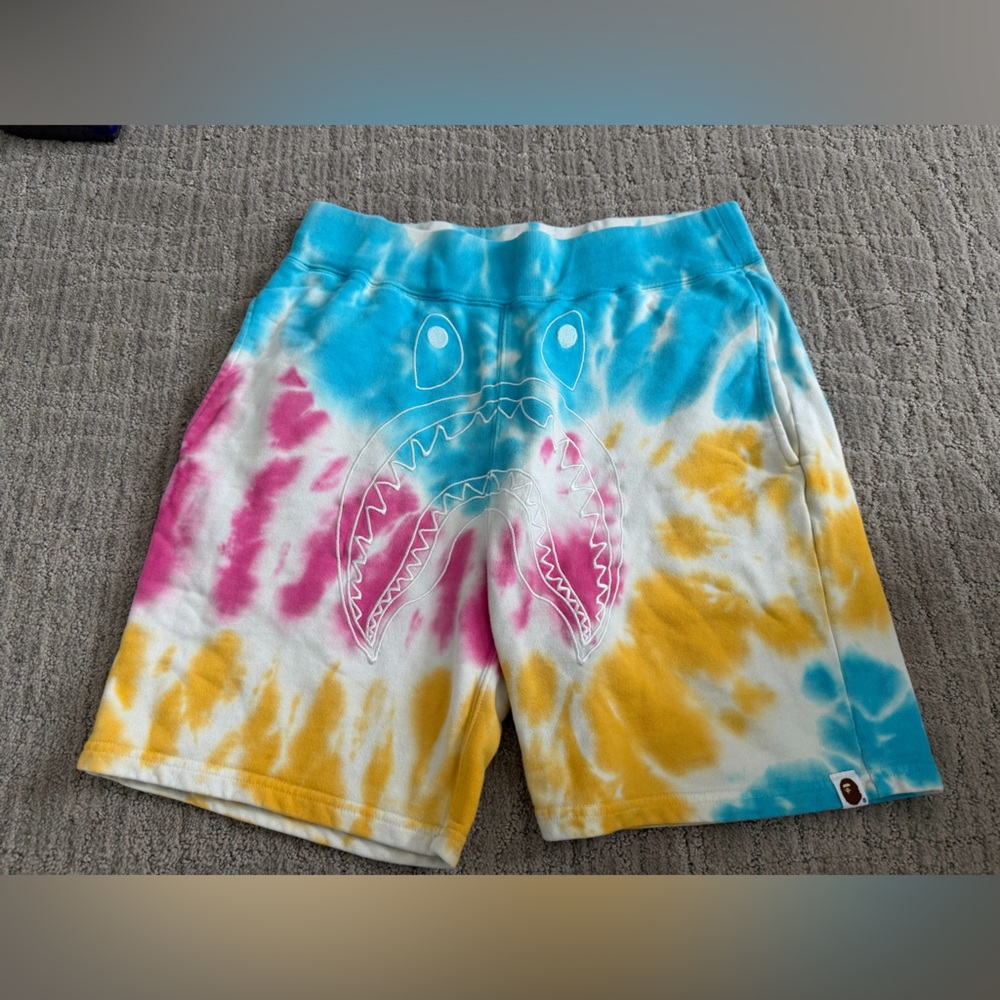 A Bathing Ape Bape Mens Tie-Dye Shorts